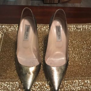 Metallic bronze Jimmy Choo